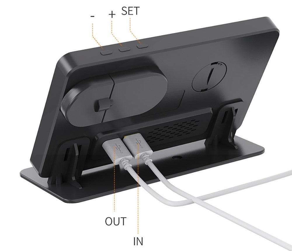 Carregador sem Fio 3 em 1 Samsung com Relógio Led