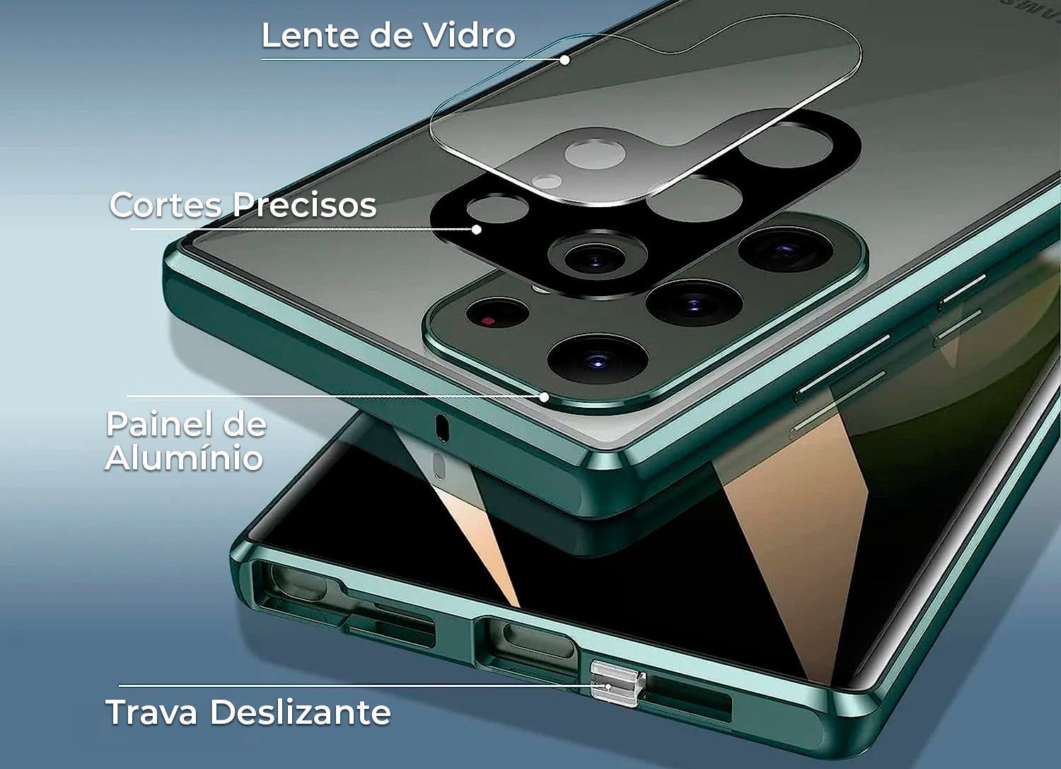 Case Samsung Magnética Blindada - Dupla Proteção 360º