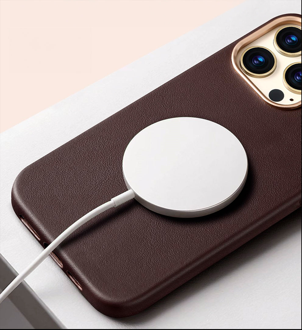 Case iPhone de Couro Genuino com MagSafe