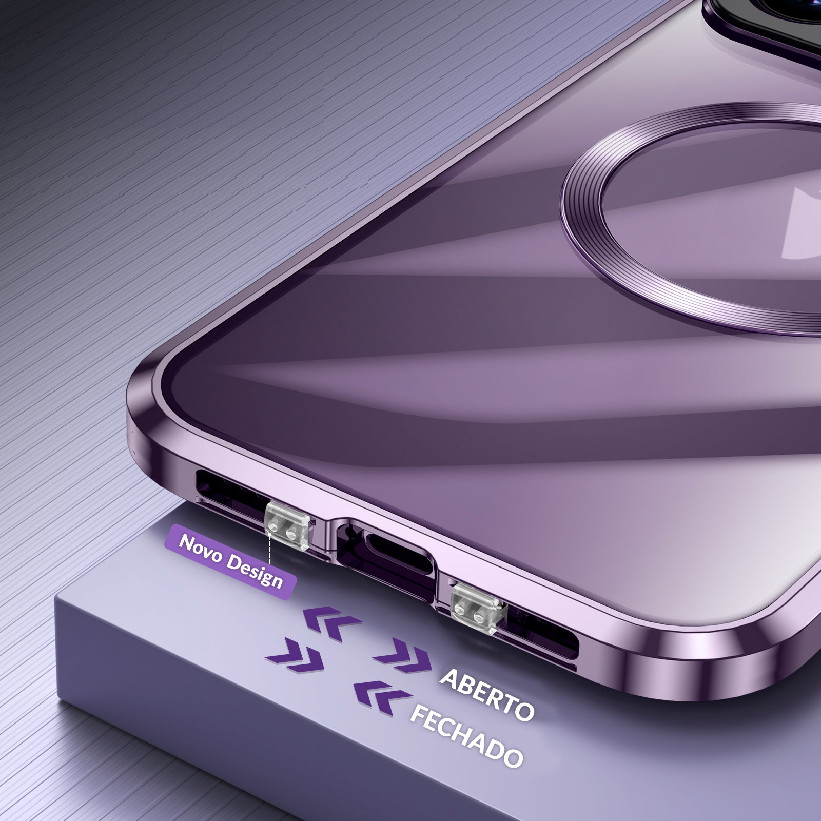 Case iPhone Magnética Blindada MagSafe - Dupla Proteção 360º