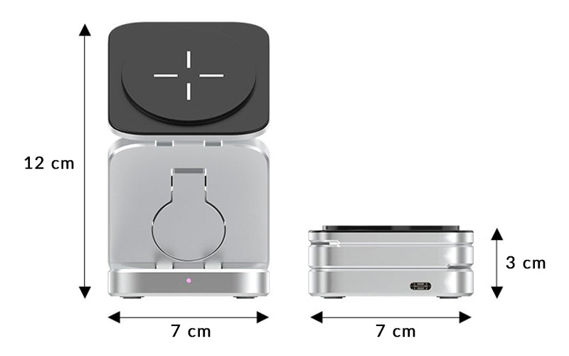 Carregador Magnético Dobrável sem fio 3 em 1