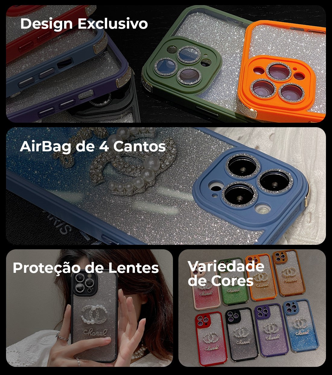 Case iPhone Chanel Luxo