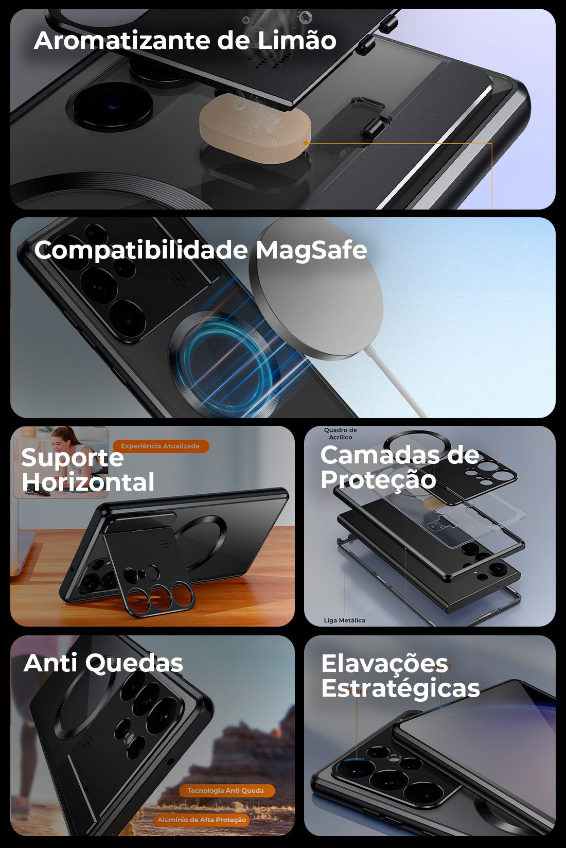 Case Samsung MagSafe com Suporte Horizontal