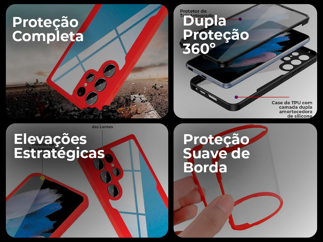 Case Samsung de Dupla Proteção 360º Anti Impacto