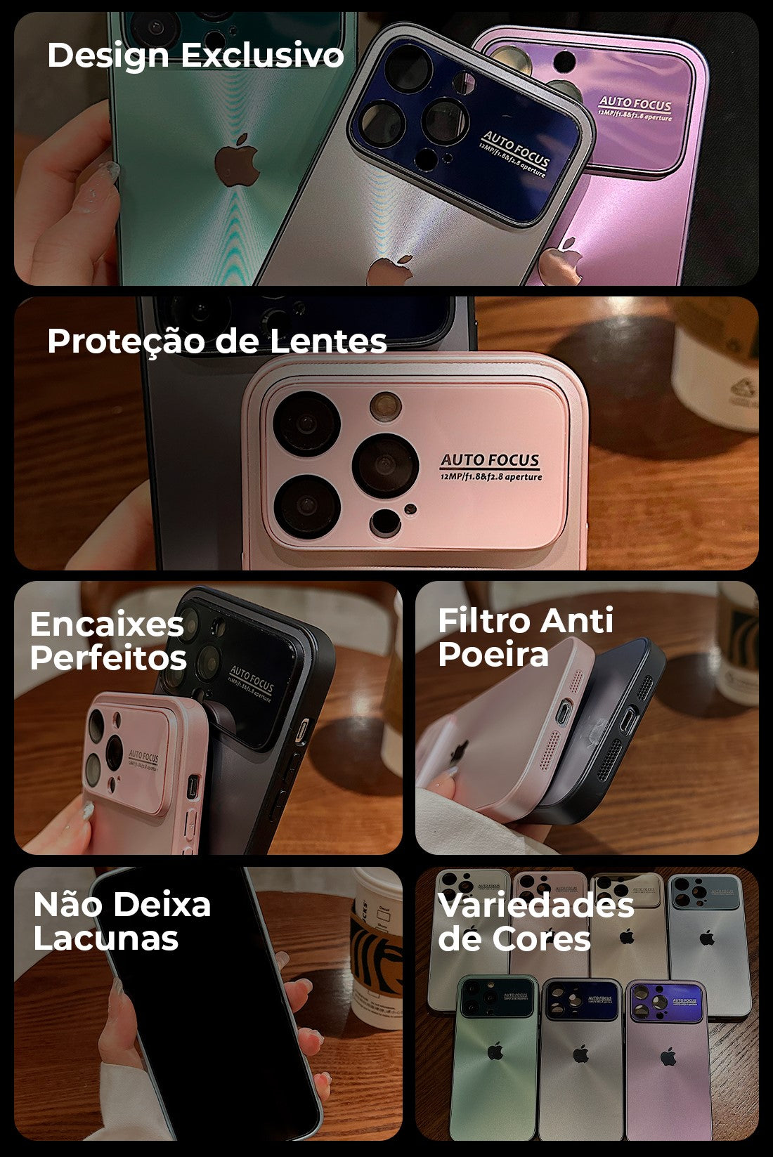 Case iPhone Luxo com Protect Leans