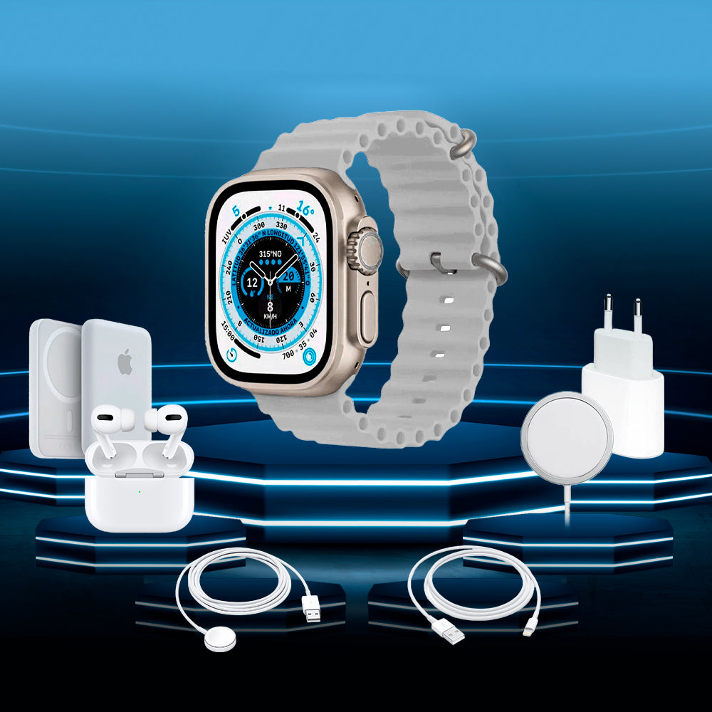 Kit Smartwatch 8 Ultra - 7 em 1