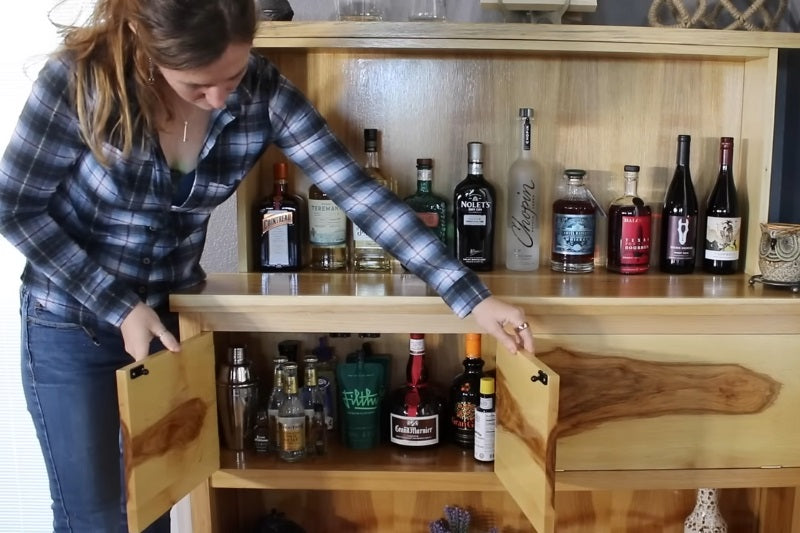 diy mini bar cabinet