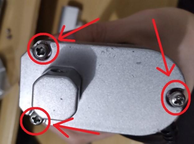 Rotating motor mounting holes