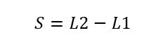 formula for calculating stroke, extended minus retracted stroke length