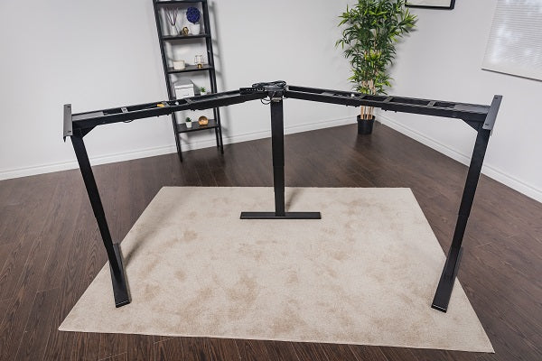 Black corner lifting table frame