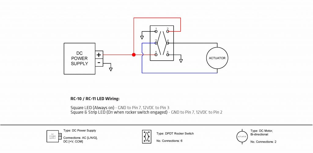 Rocker Switch Control of a Linear Actuator