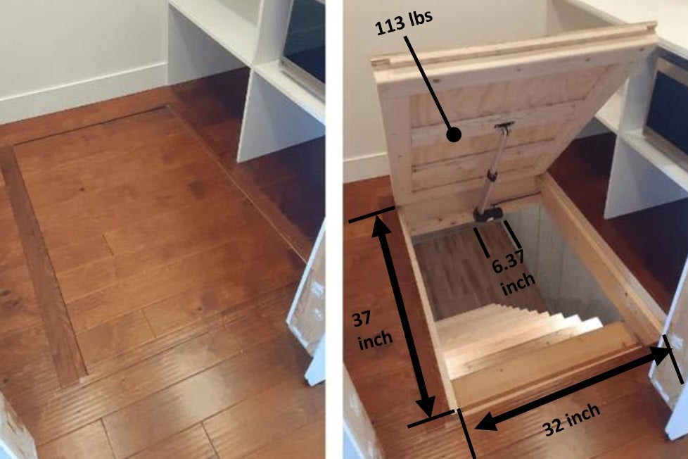 Wooden trapdoor