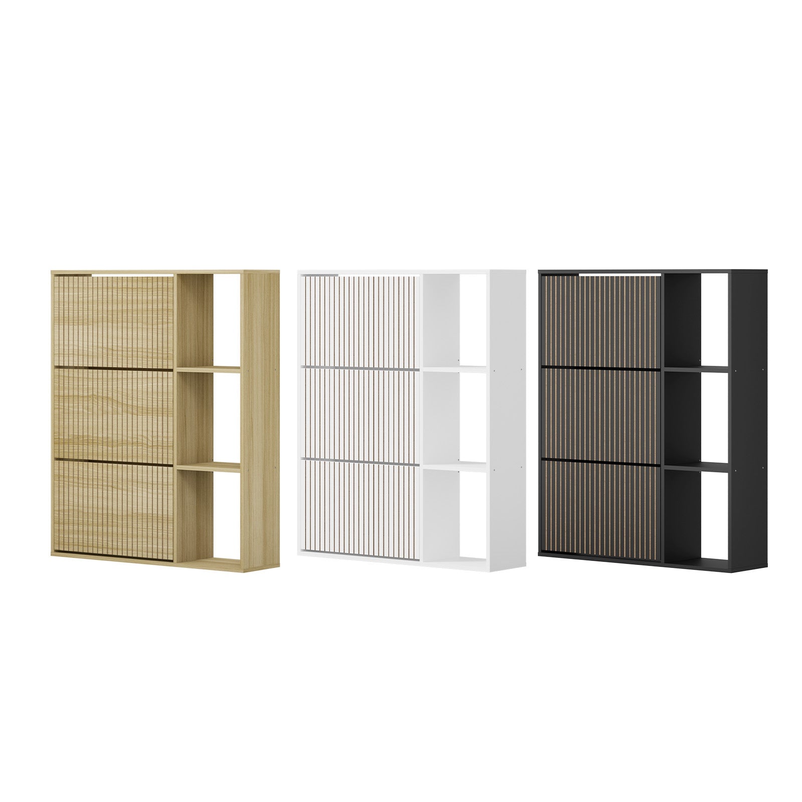 Oikiture Shoe Rack Storage Cabinet with Display Shelves Organiser 30 Pairs