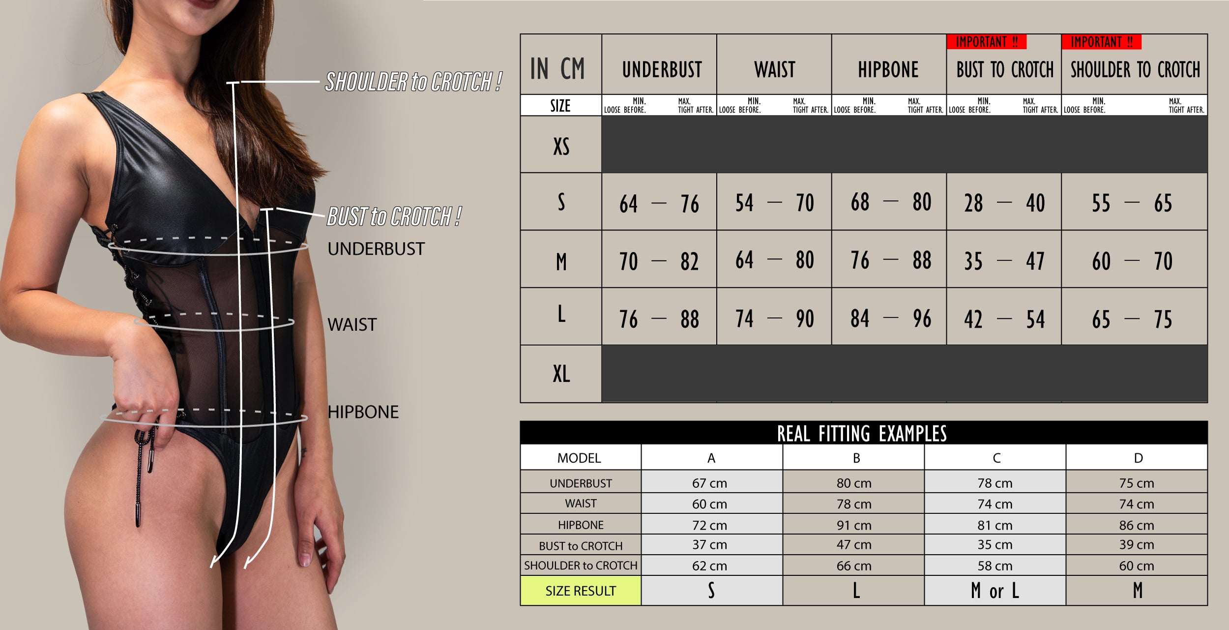 Specific Size Chart - Vampy Bodysuit – RIOT Polewear
