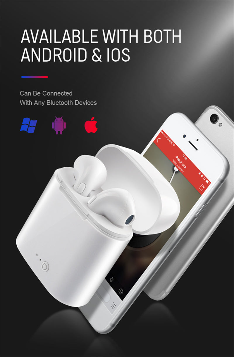 Bluetooth Earphones Earbuds Handsfree in ear Headset with Charging Box (colors) - Neshaí Fashion & More