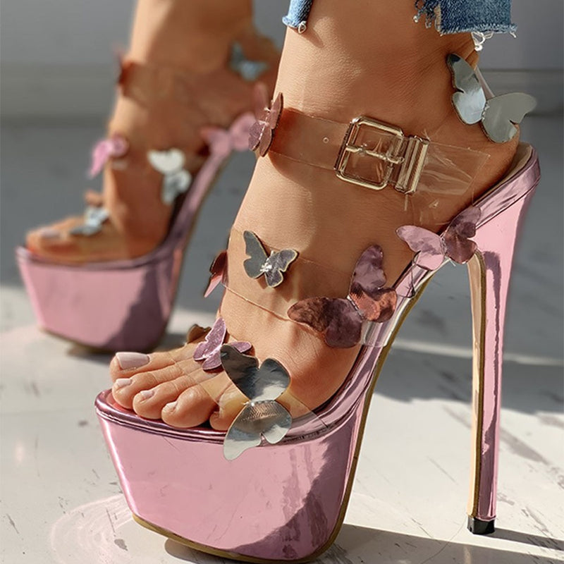 butterfly platform heels