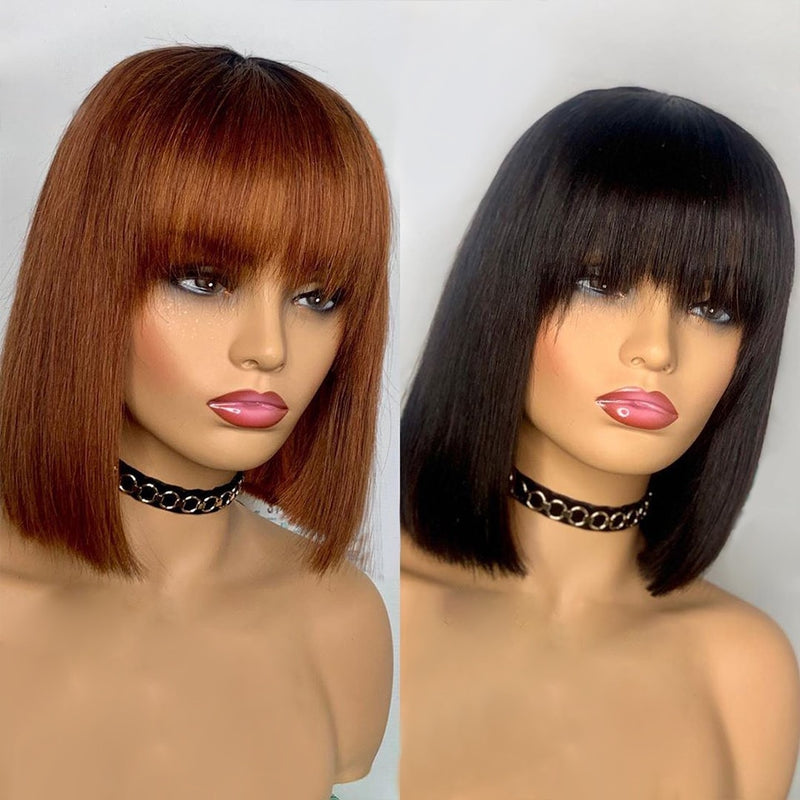 short fringe wig