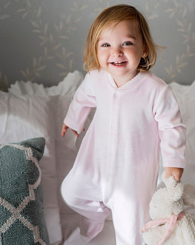 Pijama Bebé Terciopelo Rosa – Petite