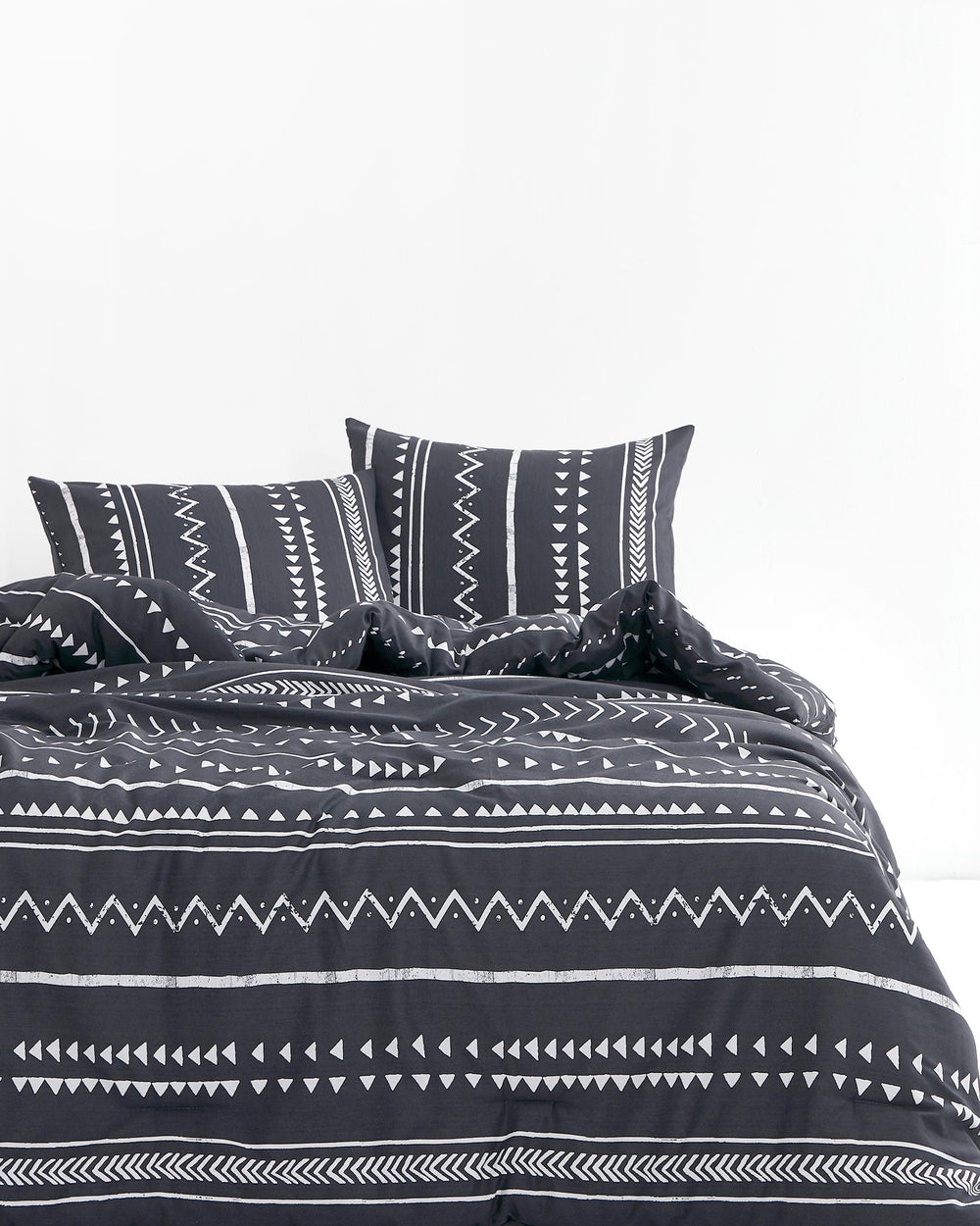 Dark Gray Aztec Cotton Comforter Set