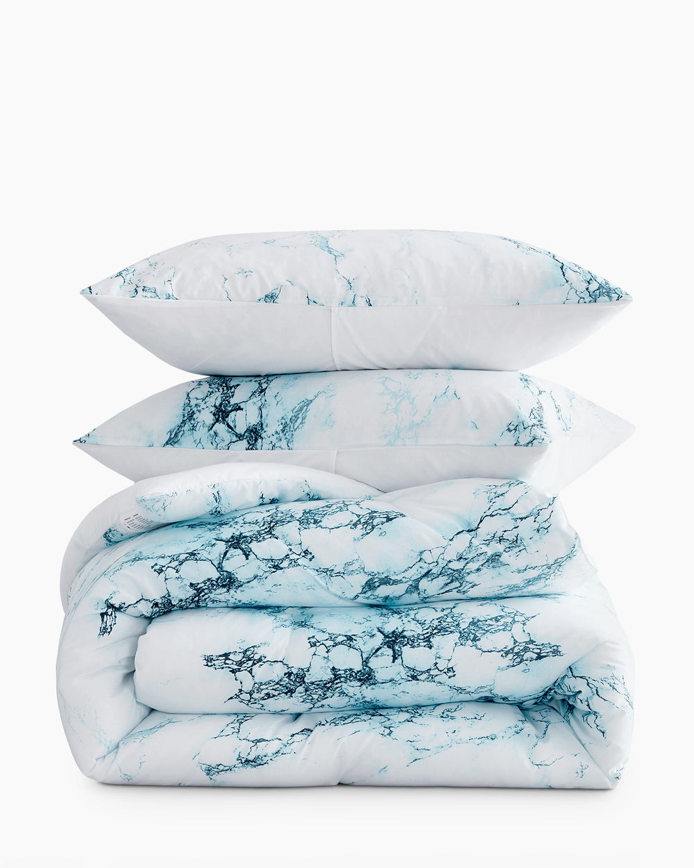 Blue Marble Microfiber Comforter Set