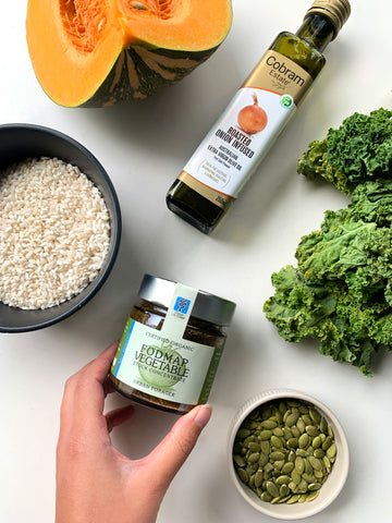 Creamy Pumpkin & Kale Risotto Ingredients