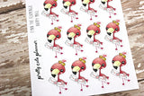 Fynn the Flamingo Happy Mail Stickers - PrettyCutePlanner
