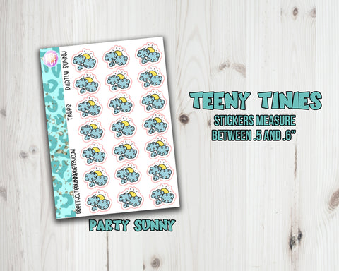 Teeny Tiny Weather Planner stickers - Thunderstorm Rain – PrettyCutePlanner