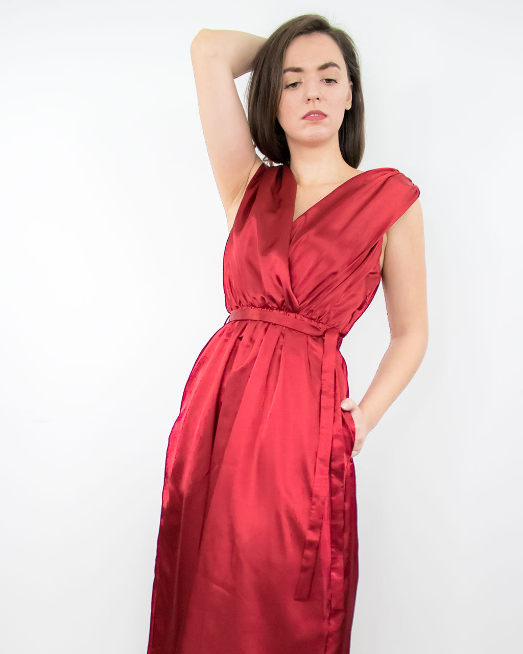Red Occasion Dress Red Dress from RPET | ADKN UK