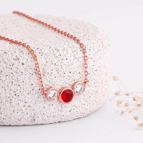 Scarlet Trio Necklace