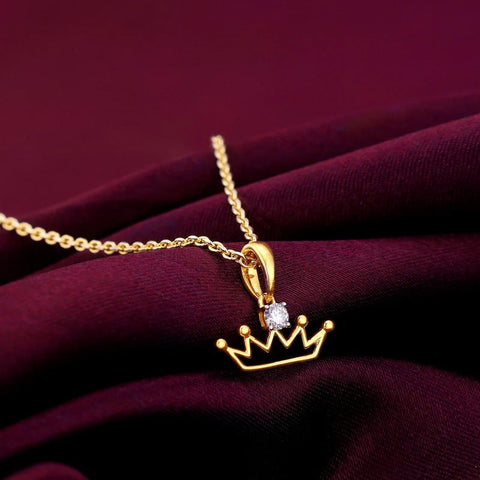 Gold Crown Glory Diamond Pendant