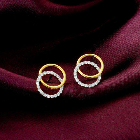 Gold Orbit Diamond Earrings