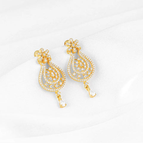 Golden Roohi Chandbali Earrings