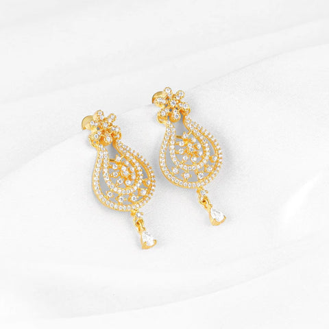 Golden Roohi Chandbali Earrings