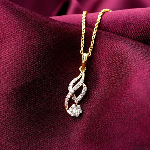 Gold Classic Flow Diamond Pendant