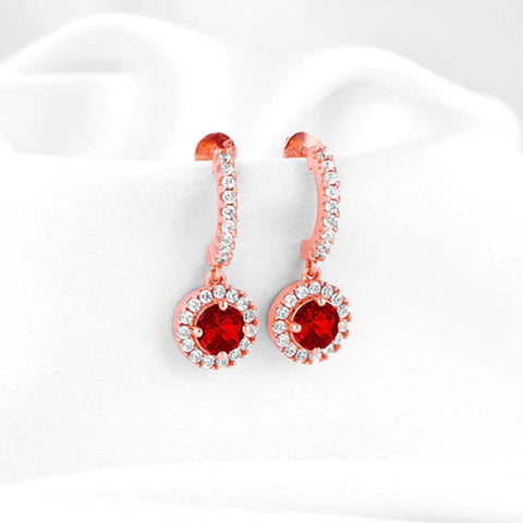 Red Drizzle Drop Earrings