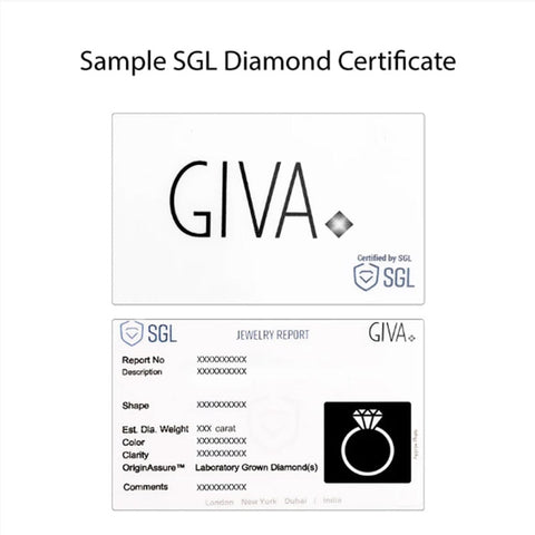 An image showing a lab-grown diamond with its certification