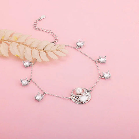 Silver Pearl Whisper Bracelet