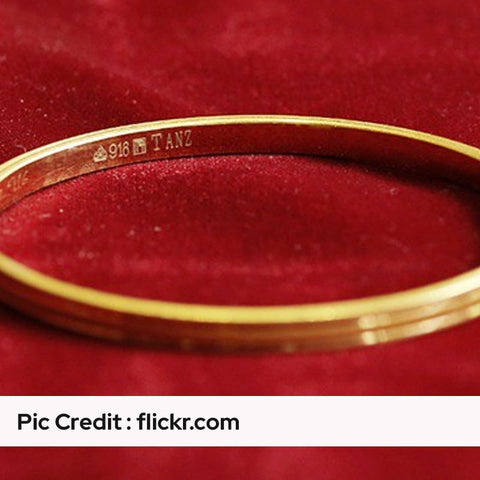 916 hallmark gold – proof of pure gold!