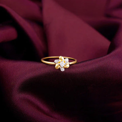 Floral Swirl Diamond Ring