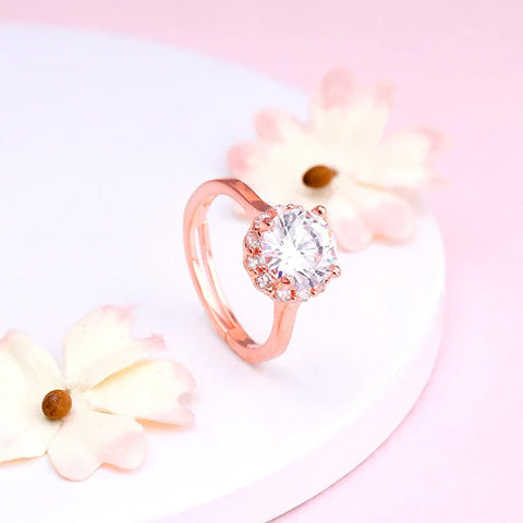 Rose Gold Solitaire Ring