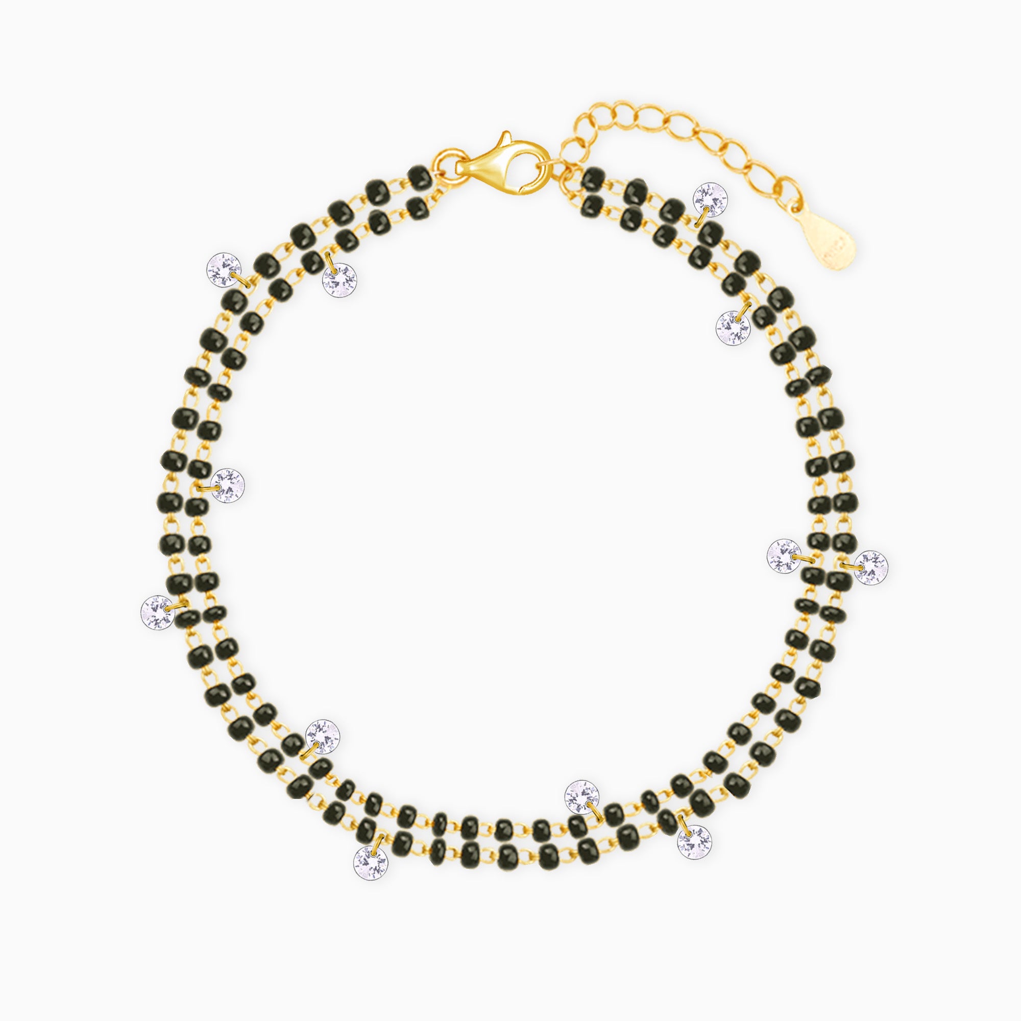 Buy Gold-Toned & Black Bracelets & Bangles for Women by MAHI Online |  Ajio.com