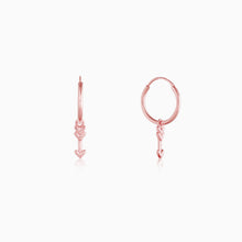Load image into Gallery viewer, Rose Gold Cupid Arrow Earrings