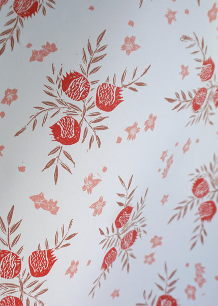Pomegranate Wallpaper in Strawberry – Krane Home