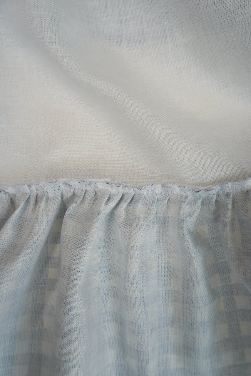 Ruffle Crib Skirt Gingham Blue – Krane Home
