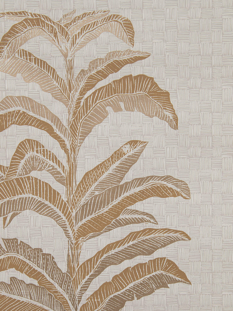 Banana Leaf Wallpaper in Gold – Krane Home