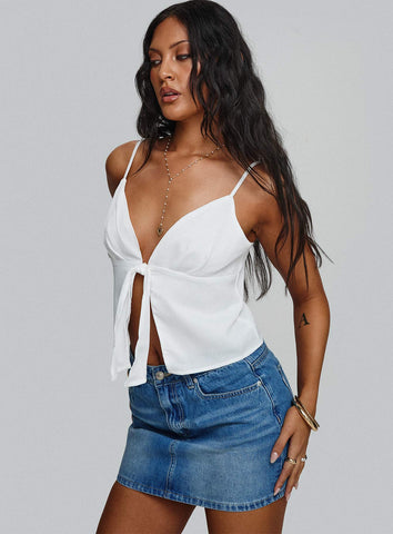 Shop Princess Polly Lower Impact Lazaro Top In White