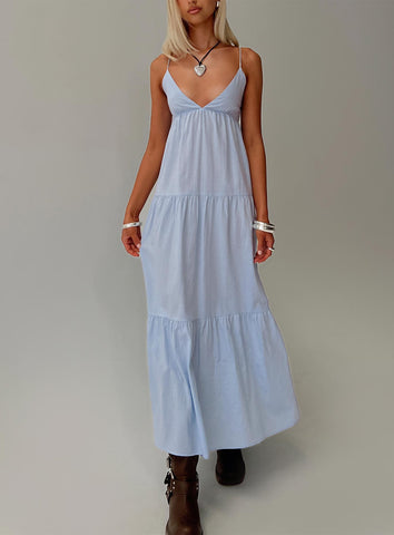 Shop Princess Polly Chelsea Maxi Dress In Blue