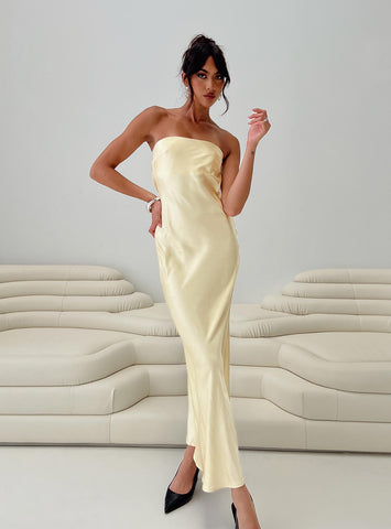 haley maxi dress yellow