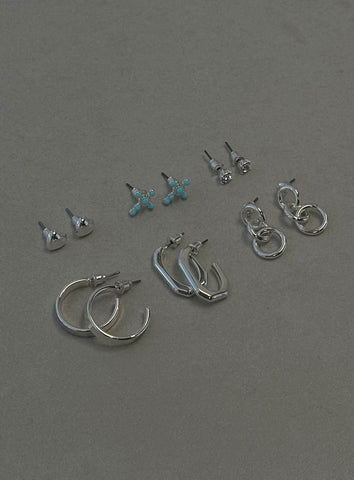 Shop Princess Polly Lower Impact Vivre Earring Pack Silver