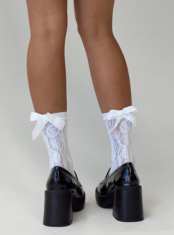 Shop Princess Polly Gracehill Socks In White